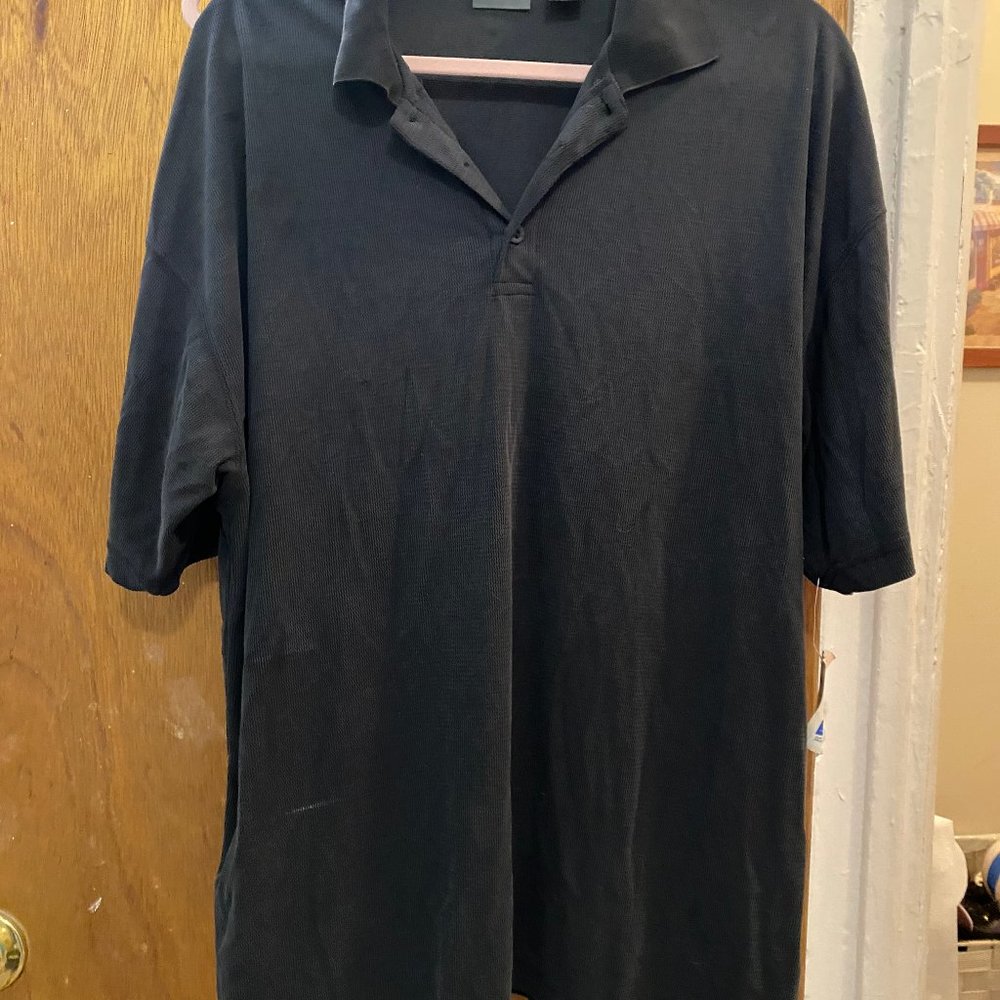 Men's size XL Bruno Sueded Blue Polo Shirt NWT